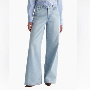NWT AG Stella Low Slung Palazzo Jeans Light Wash Wide Leg 32